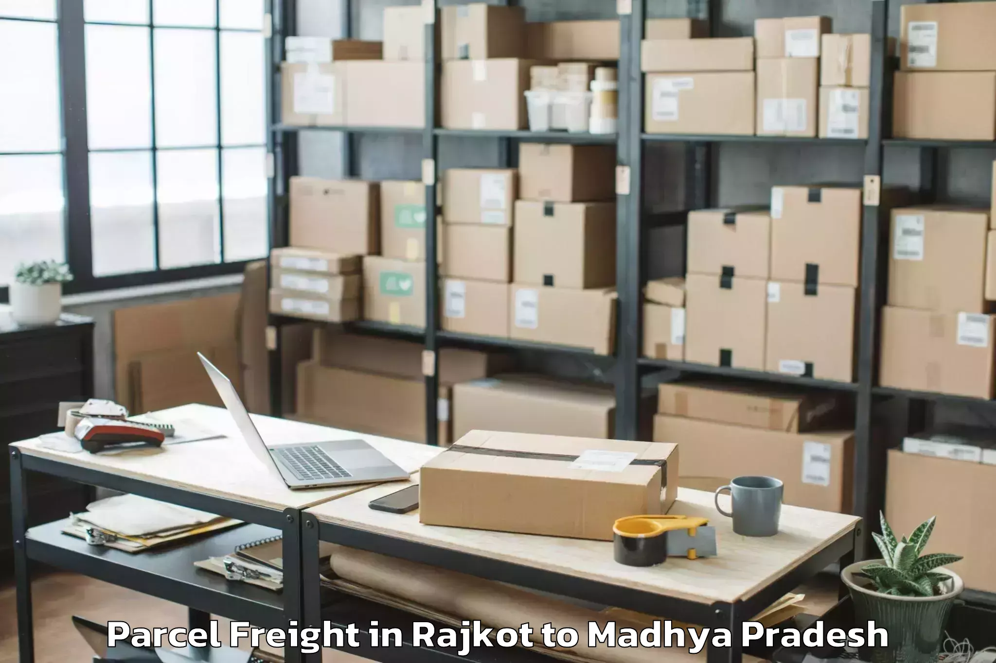 Comprehensive Rajkot to Gwalior Gird Parcel Freight